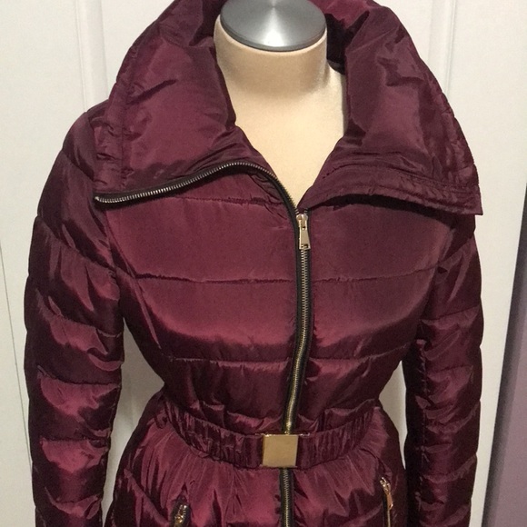 Long Belted Puffer Coat - Picture 2 of 5